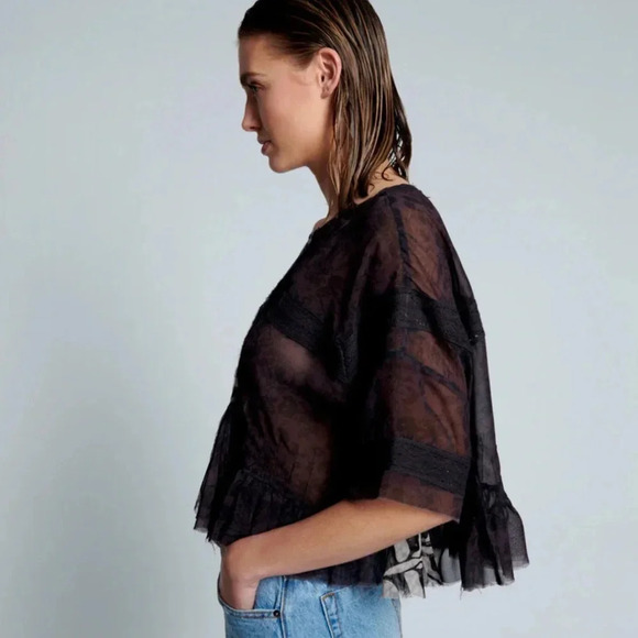 🌴 One Teaspoon NWT Ripple Night Dance Top SMALL oversized - Picture 9 of 9